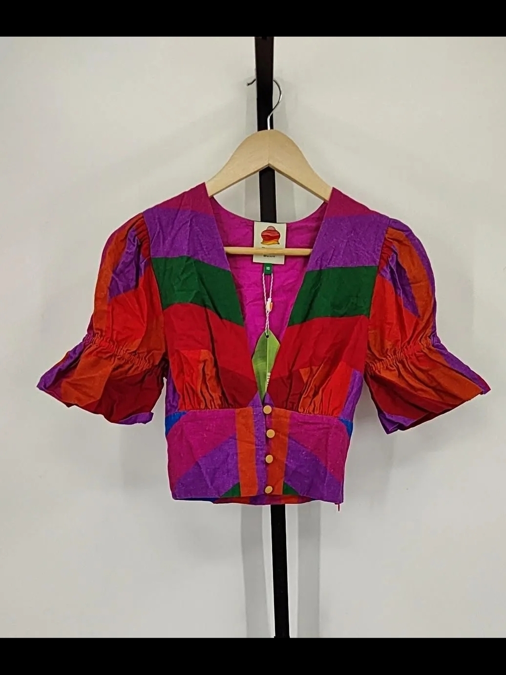 FARM Rio Amanda Stripes Cropped Blouse